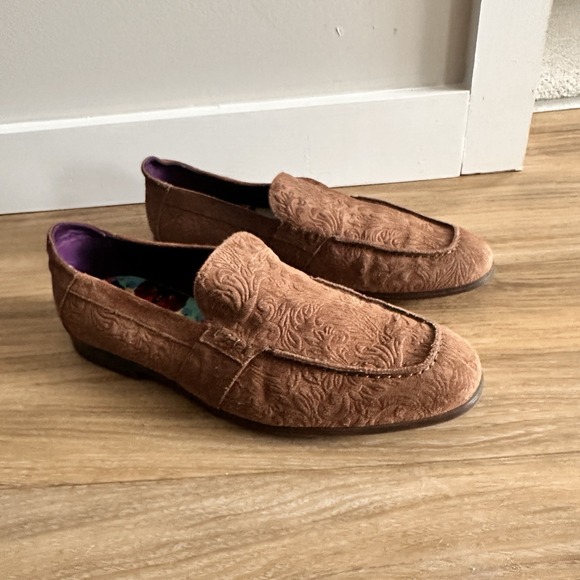 Robert Graham Shoes Mens‎ Size 8 Camrl Paisley Driver Loafers Leather 100% Suede main image 15